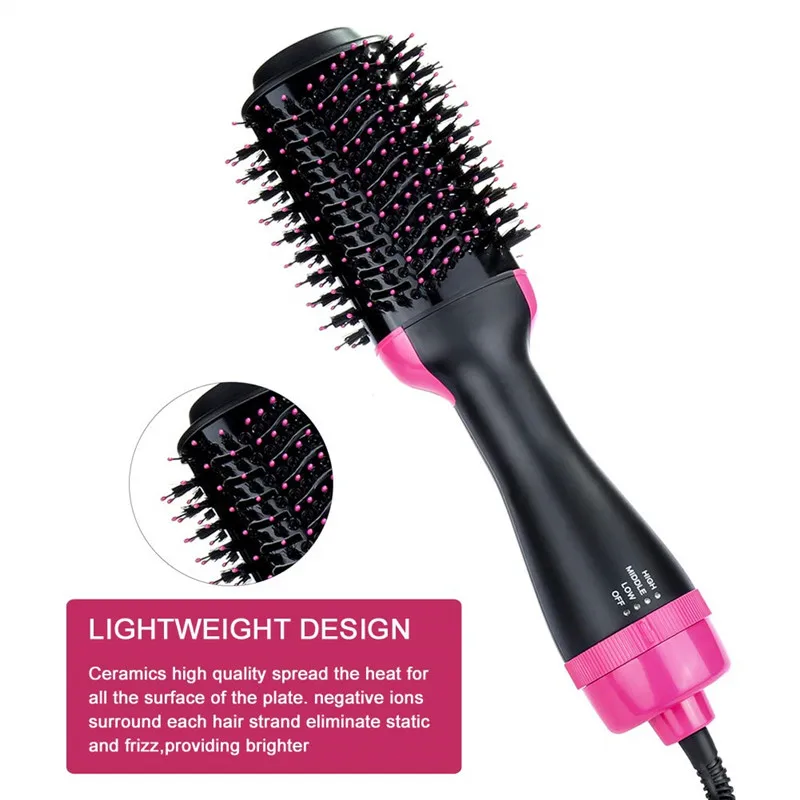 

Hair Dryer Brush Dryer Brush for Wet Hair Fast Drying Ionic Hot Air Brush for Curling Straightening Salon Blowout