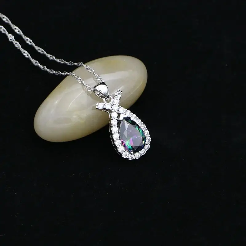 Ювелирные наборы в форме рыбы набор украшений Mystic Fire Rainbow