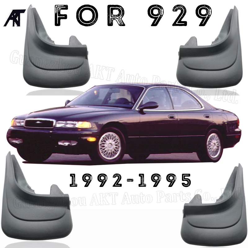 

Черные передние и задние 4 шт. стилизированные передние и задние брызговики от грязи щитки от грязи для Mazda 929 1992-1995