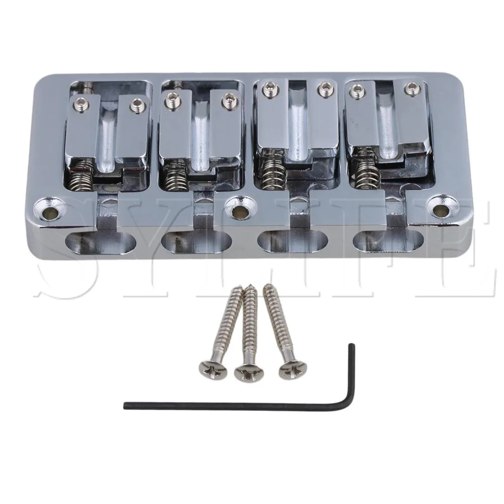 

Chrome L Shape 4 String Bass Bridge With Wrench Saddle Wholesale Part