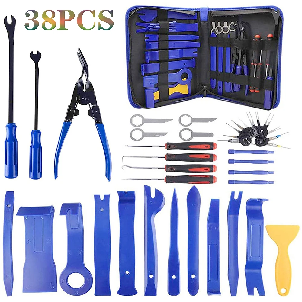 

Набор инструментов для снятия панели двери автомобиля, набор инструментов для снятия приборной панели автомобиля, 11/13/19/38 шт., набор ручных и...