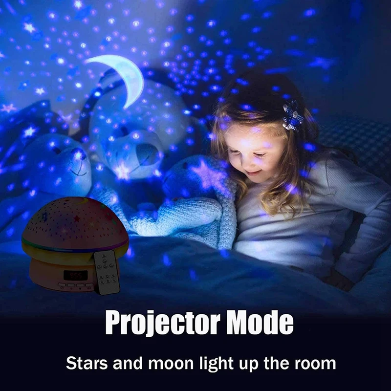 Night Light Star Projector Rotating Kids With Timer Remote LED Lamp For Baby Children's Bedroom | Инструменты