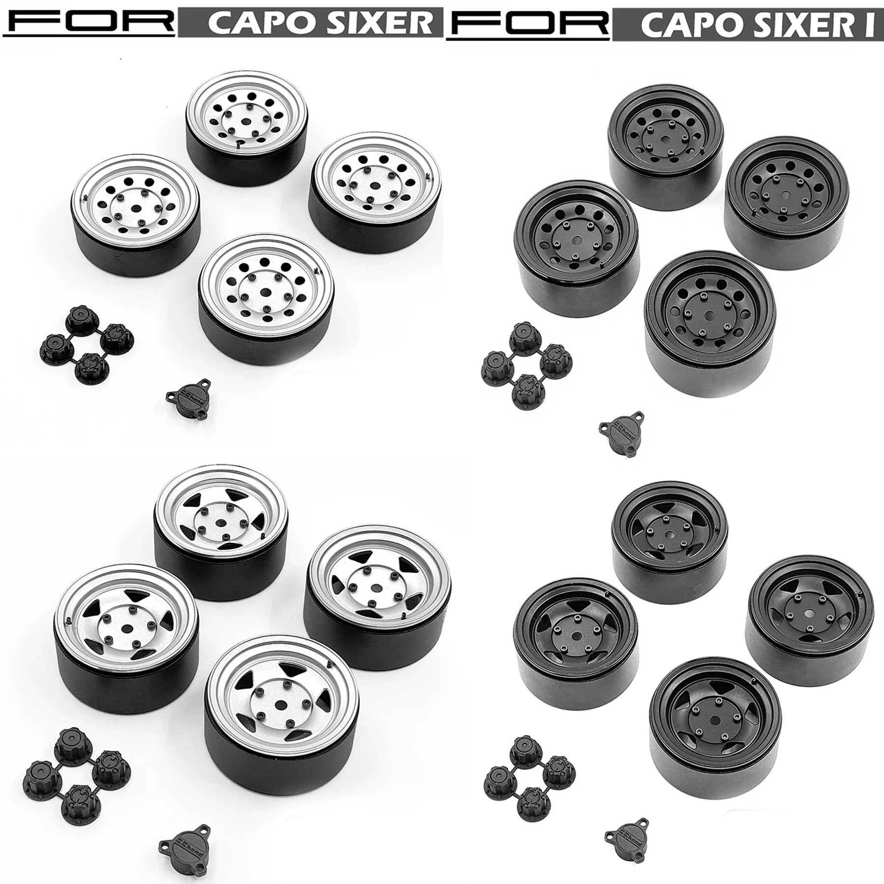2 Алюминиевый обод колеса/Ступица колеса для 1/6 Capo Samurai Sixer1 части CCHANDparts RC