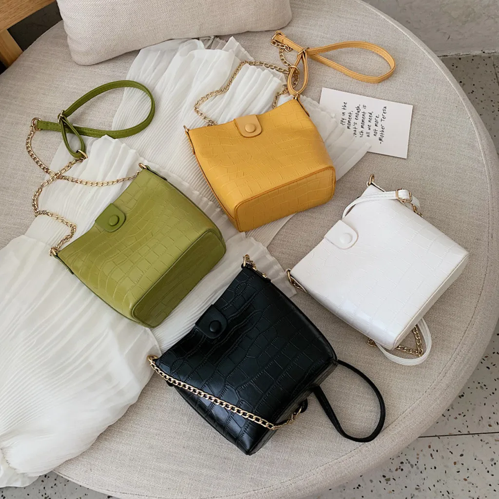 Модная женская Ретро Классическая однотонная сумка на плечо со змеиным узором