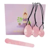 Oeuf Yoni en Quartz Rose naturel, œufs de Jade pour femmes, exercice Kegel, muscles vaginaux, boule de serrage, masseur de Jade, œufs Kegel en cristal 15