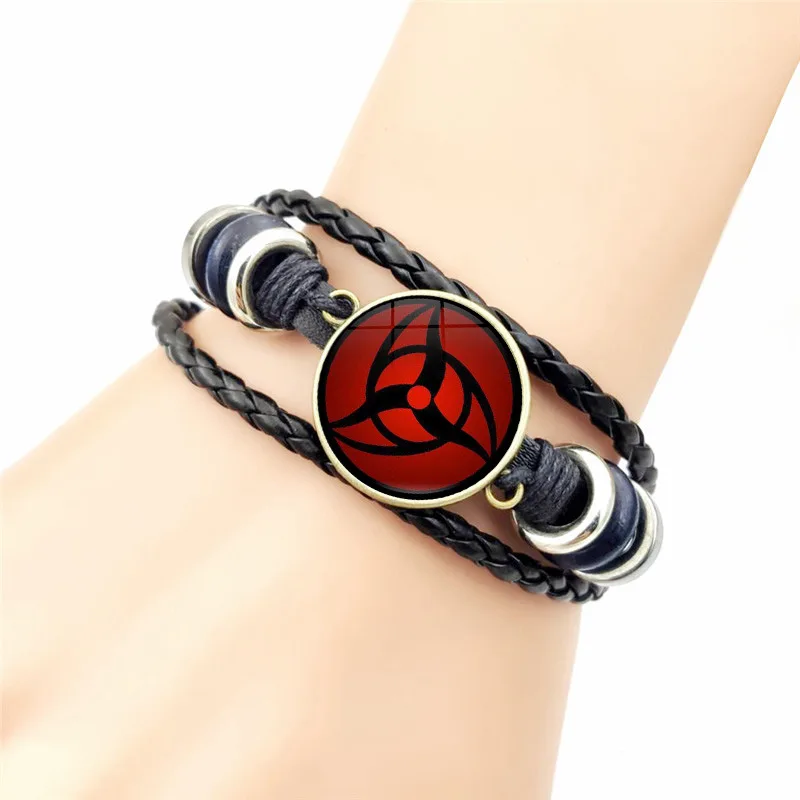 Аниме Наруто Акацуки косплей браслет Uchiha Itachi Sharingan Rinnegan Time Gem кабошон сплав