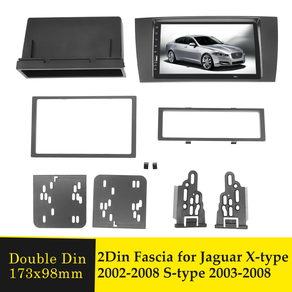 

Double Din Car Radio Fascia GPS Navigation Plate Panel for Jaguar S Type X Type 2003~2008 Stereo DVD Player Frame Bezel Fascias