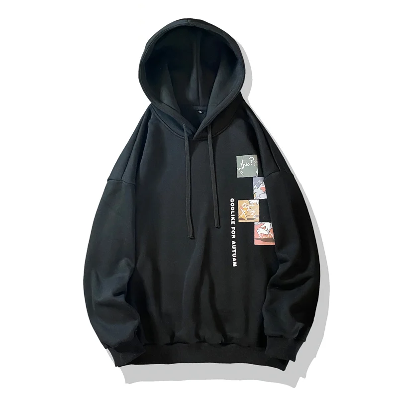 Толстовка мужская с длинным рукавом Свитшот в стиле хип хоп круглым вырезом