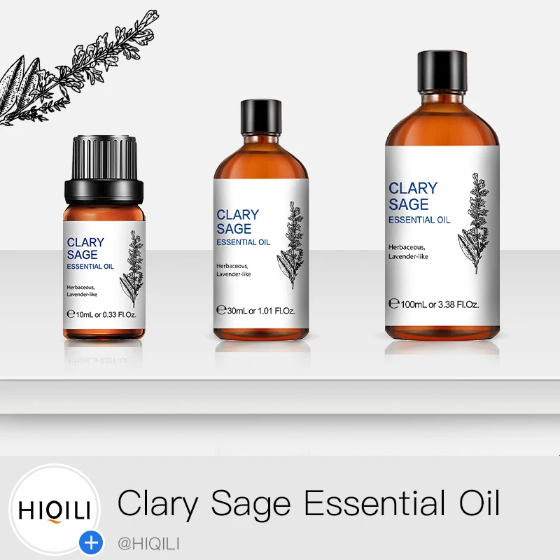 

Шалфей HiQiLi, 10 мл, эфирное масло, 100% натуральная ароматерапия, терапевтический увлажнитель, массаж, расслабление