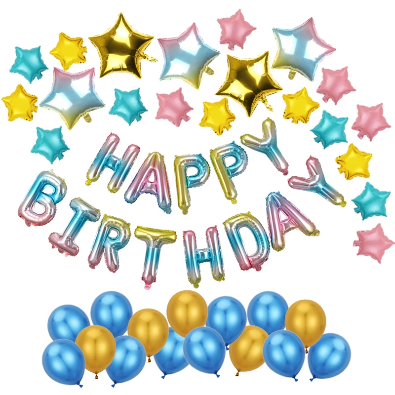 50 шт. воздушные шары для украшения дня рождения розовое золото с днем ​​рождения