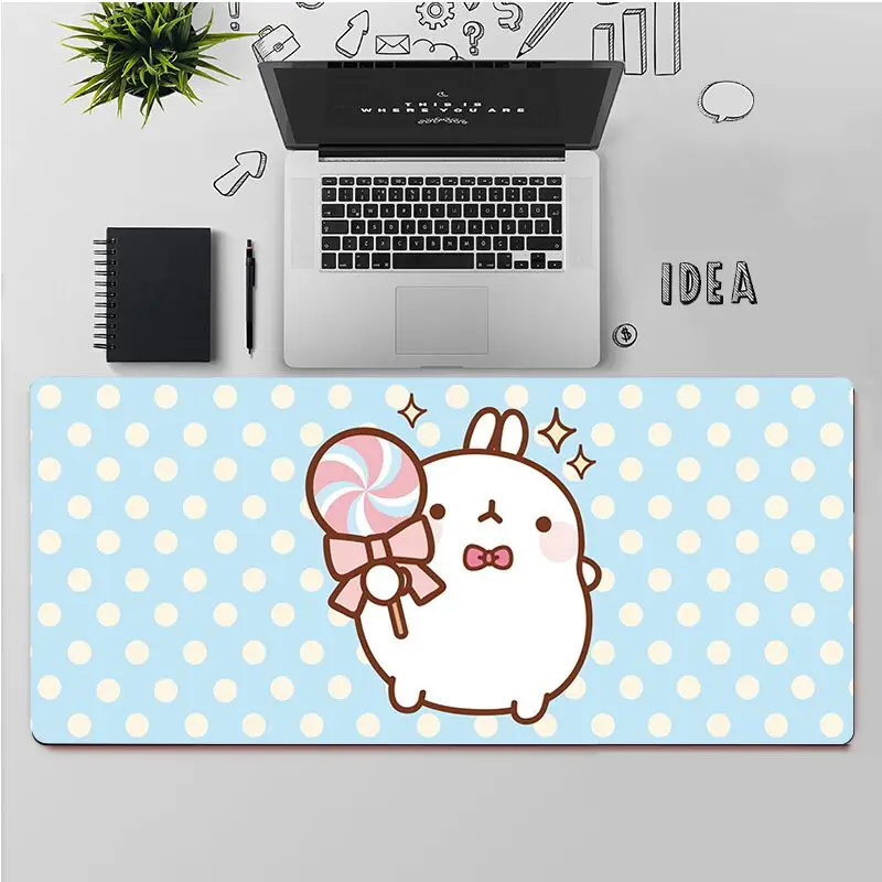 fhnblj for girls kawaii molang customized mousepads computer laptop anime mouse mat free shipping large mouse pad keyboards mat free global shipping