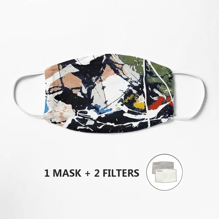 Дышащая хлопковая маска She челки для лица многоразовая моющаяся Пылезащитная рта