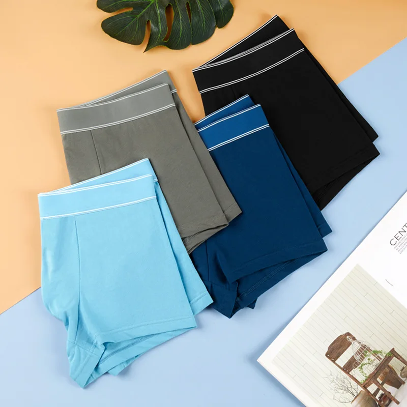 

Pure cotton boxer shorts trousers boys sports graphene antibacterial underwear men’s boxer shorts new breathable sweat-absorbent