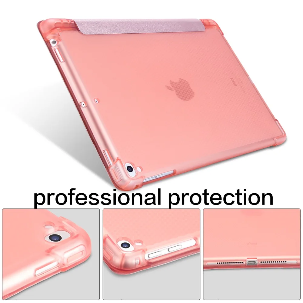 For new ipad 2017 2018 model Case with Pencil Holder Slim Protective Smart Cover for iPad case Funda 9. 7"+screen protector |