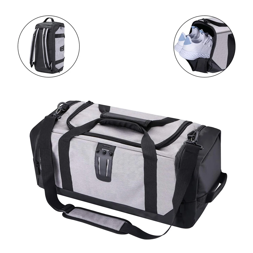 

Durable With Shoe Compartment Unisex Large Capacity Gym Bag Training Travel Polyester Sport Wear Resistant Casual Backpack Tote