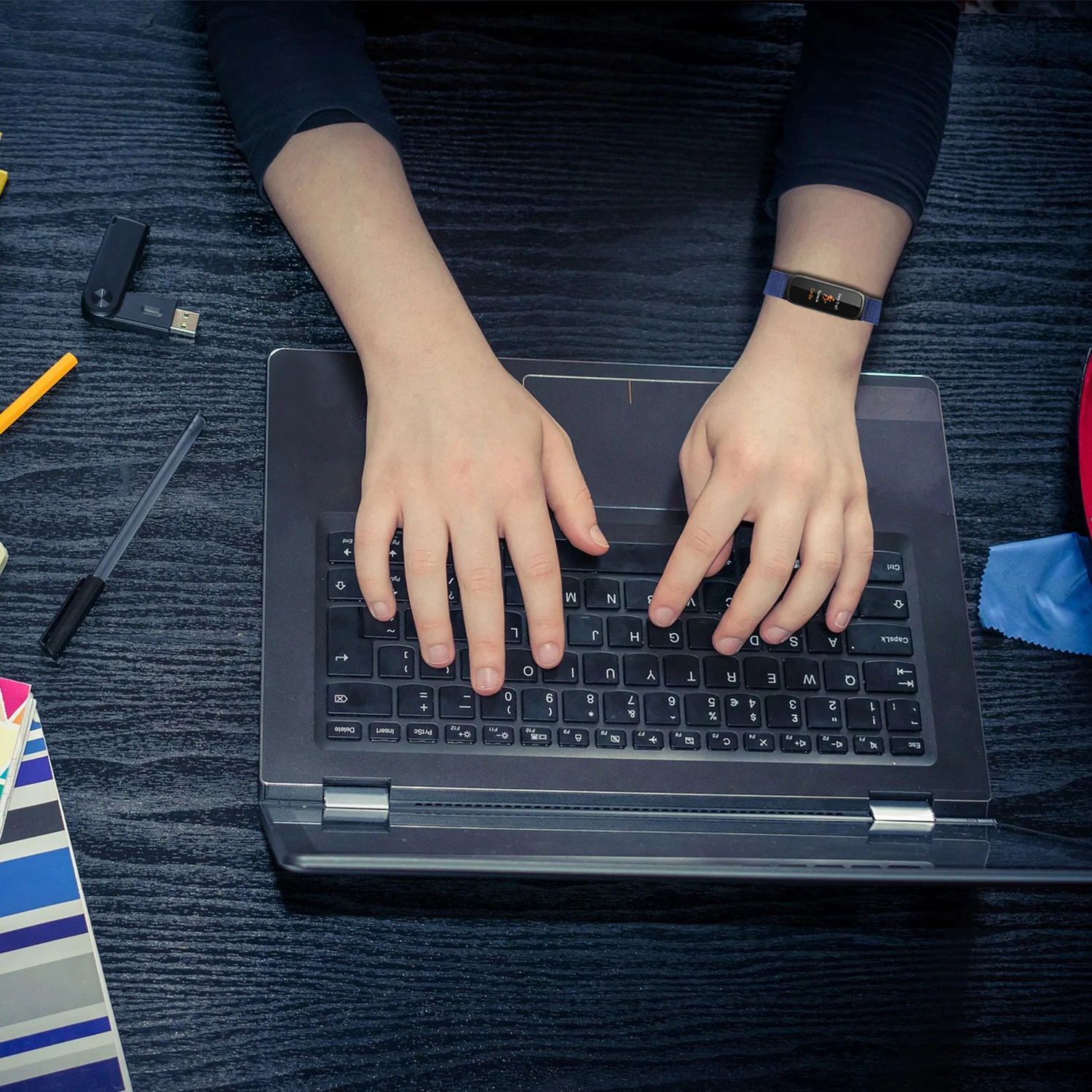 Ремешок для Fitbit Luxe нейлоновая плетеная ткань сменный браслет на запястье