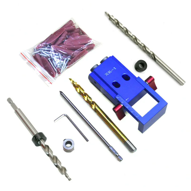 

UPGRADED Mini Style Pocket Hole Jig Kit System for Wood Working & Joinery and Step Drill Bit & Accessories Wood Work Tool