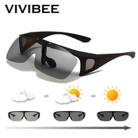 fishing photochromic polarized flip up sunglasses men outdoor uv400 night vision driving square color change goggles for mypoia