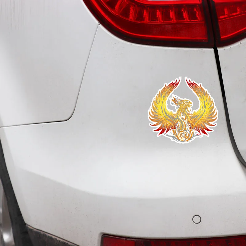 Уникальное Красивое Пламя Феникс летающие крылья Декор Автомобильная Наклейка