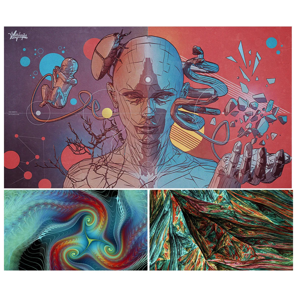 

Distorted Characters Photography Backdrop Background Studio Photo Props Vinyl