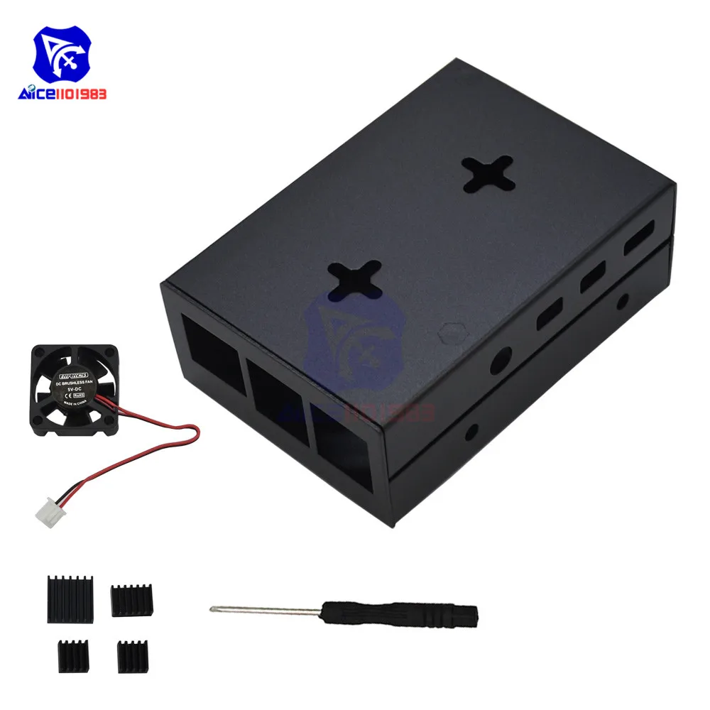 Чехол diymore для Raspberry Pi 4 Model B алюминиевый чехол с ЧПУ ультратонкий металлический