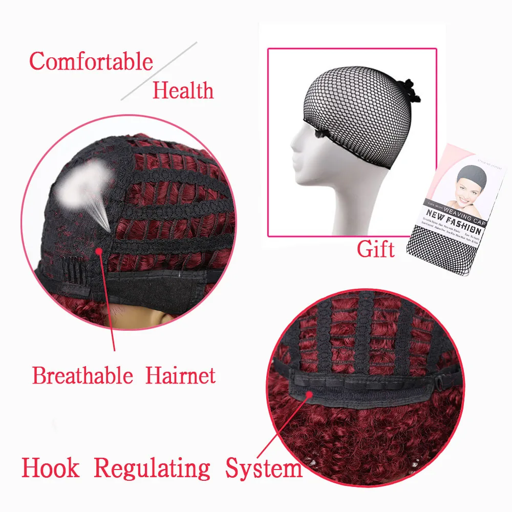 

Synthetic Short Afro Kinky Curly Wigs for Black Women Realistic Black Curly Wigs Lightweight Soft Natural Curls Hair Wigs