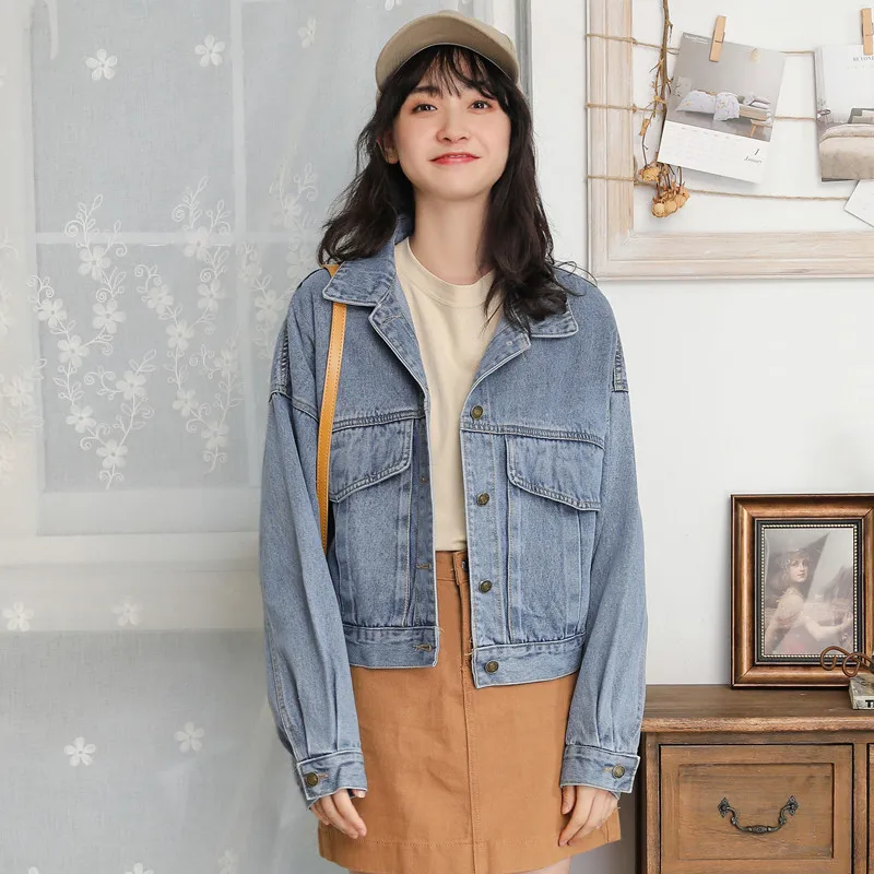 Новинка весна осень 2020 стильная свободная Студенческая куртка большого размера