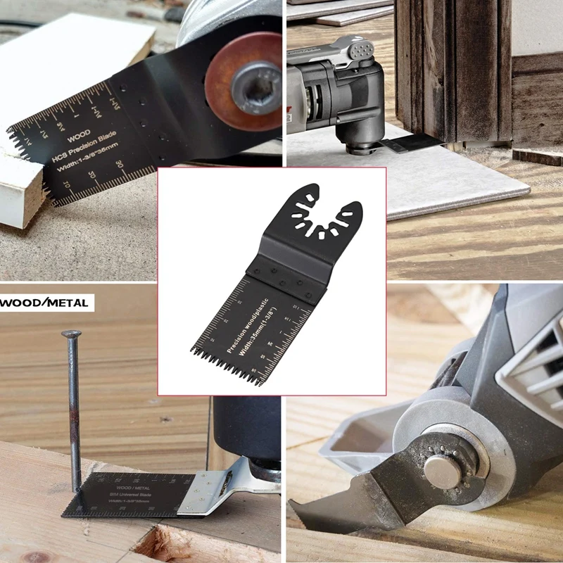 

50Pcs/Set Multi-Tool Oscillating Saw Blades Accessory Kit Oscillating Tool Blades for Sanding Grinding and Cutting