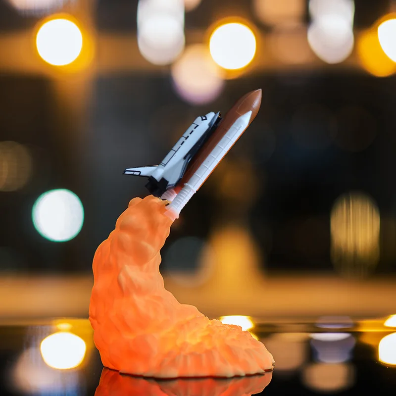 

Rocket Lamp Space Shuttle Night Light LED Space Shuttle Lamp Rocket Moon Lights for Home Desk Light Decoration Night Light