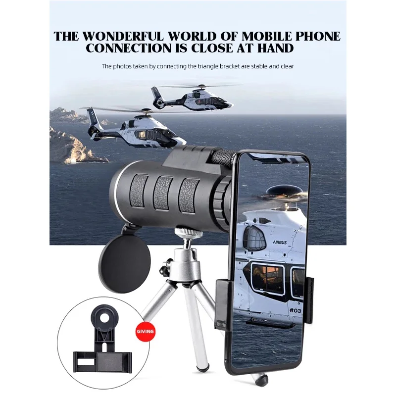 

Mini Pocket Professinoal Telescope Monocular Night Powerful Binoculars Waterproof Zoom With Smartphone Outdoor Hunting Camping