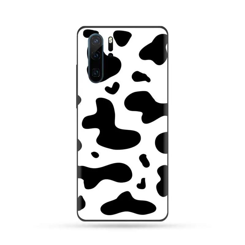 

White Black Cow Symbol Phone Case For Huawei Mate 9 10 20 Pro lite 20x nova 3e P10 plus P20 Pro Honor10 lite