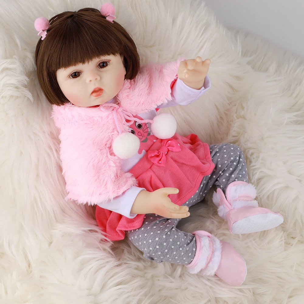 Hoomai Realistic Newborn Baby curly hair 18 '' Full Silicone Body Lifelike Bebe Reborn Dolls For boy Children Birthday Gift | Игрушки