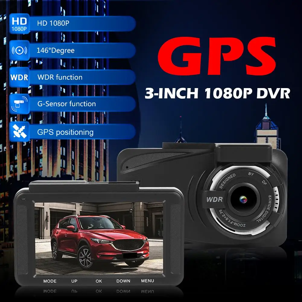 Автомобильный видеорегистратор 3 дюйма прочный классический деликатный IPS 1080P HD