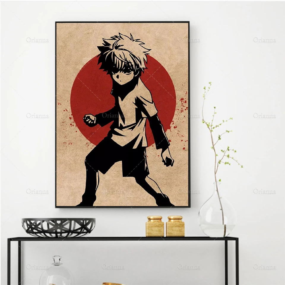 

Home Decorative Canvas HD Killua Zoldyck HxH Anime Prints Japan Man Paintings Modular Pictures Wall Art Poster Artwork Framed