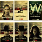 Эйч-научной фантастики серии Westworld высокое качество ретро постер винтажный постер на стену Декор для дома, ручной стержень, для кафе, для