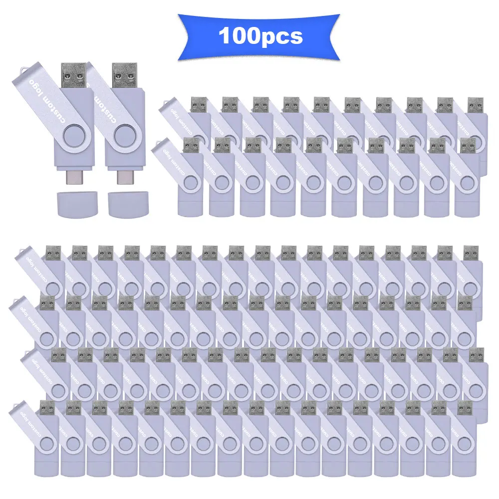 

100pcs/lot USB Flash 128gb Personalize logo Memory Stick 16GB 32GB TYPE-C Pendrive 4G 8G cle usb 64G USB Flash Drive For wedding