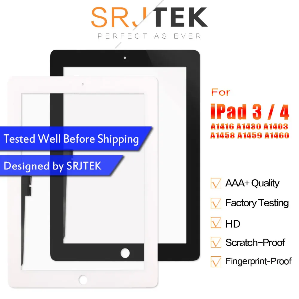 Сенсорный экран для iPad 3 Touch 4 сенсорный iPad3 iPad4 A1416 A1430 A1403 A1458 A1459 A1460 дигитайзер