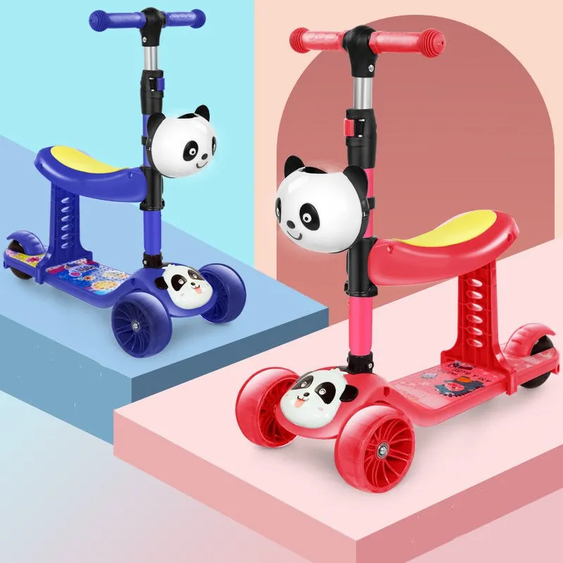 Дети скутер 3 колеса трехколёсный велосипед баланса для верховой езды Kick скутеры