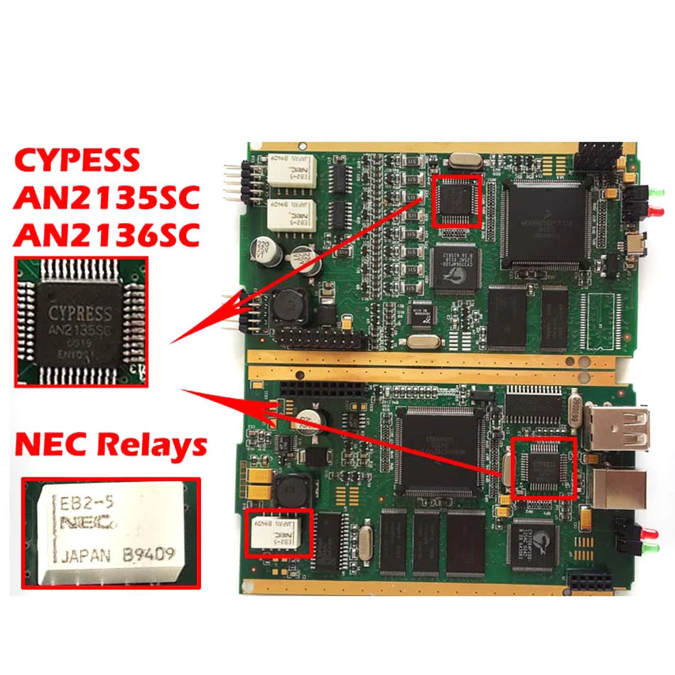A Для R-enado Can Clip V190 золотой полный чип CYPRESS AN2135SC AN2131QC автомобильный диагностический инструмент для 1998- Pin экстрактор+ Reprog V172 - Цвет: A