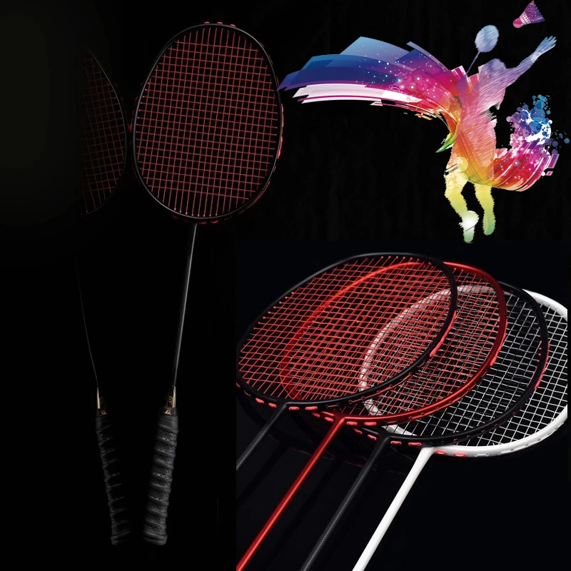 

1PC Professional Badminton Rackets Full Carbon Ultra-light Badminton Racquet Playing Badminton Single Shot -40