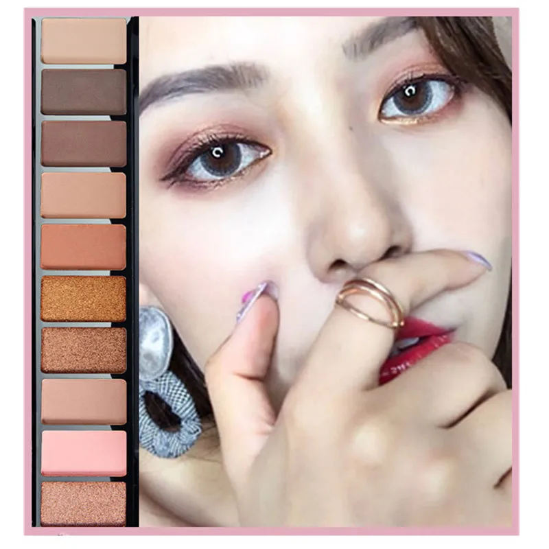 10 цветов Геометрическая палитра теней для век матовый блеск Русалка макияжа