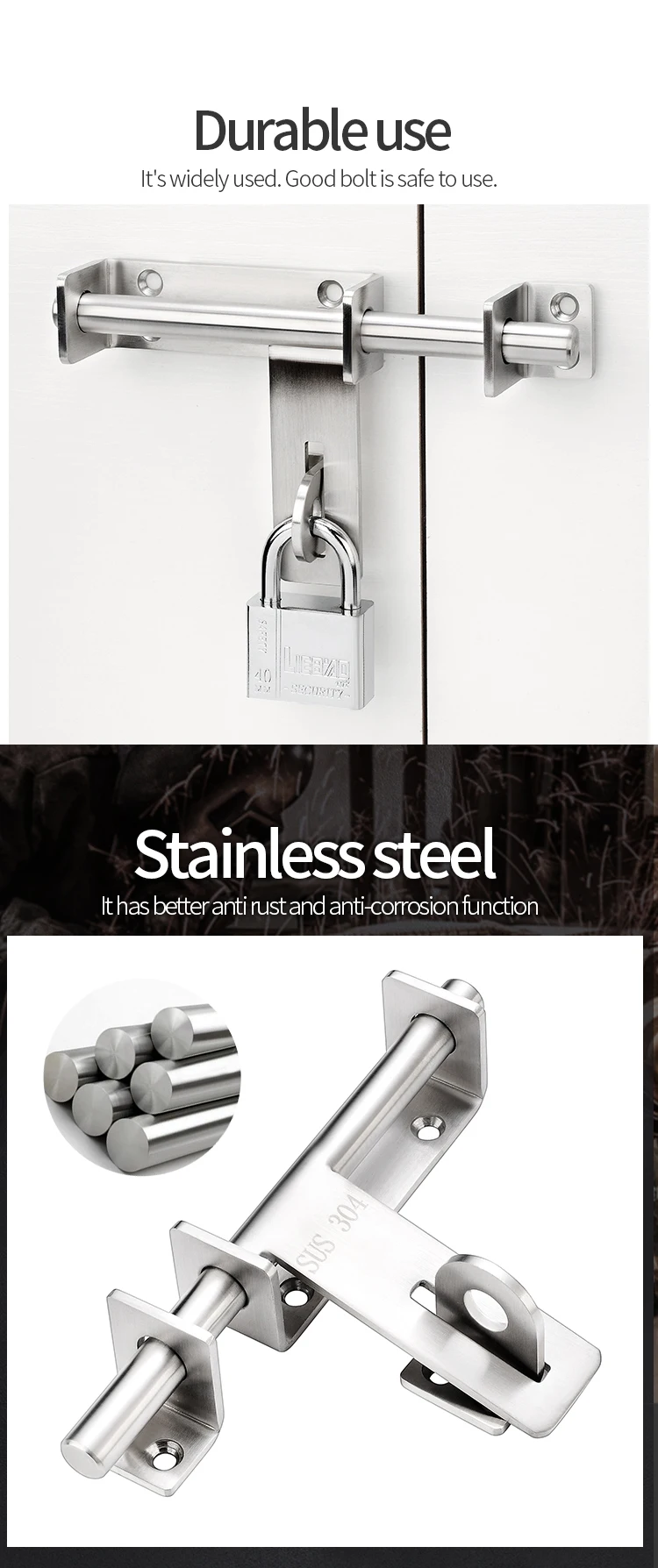 304 нержавеющая сталь Ming болт дверная Пряжка дверной деревянная дверь замок для