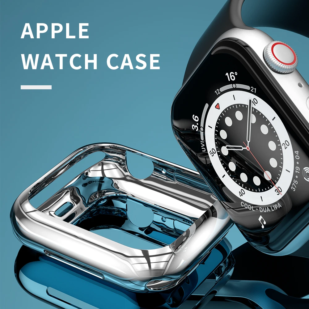 

Тонкий мягкий чехол для часов Apple Watch, чехол 6 Se 5 44 мм 40 мм, защитная пленка из ТПУ для iWatch, чехол серии 1 2 3 4 38 мм 42 мм, бампер