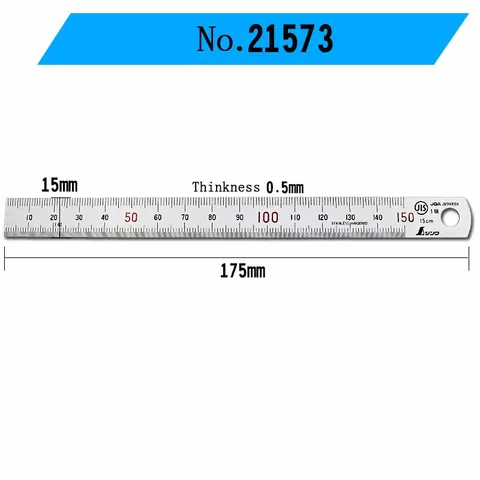 Линейка из нержавеющей стали SHINWA, утолщенные весы серии 15, 30, 60, 100 см, 21573 ~ 21576 с прочной гравировкой