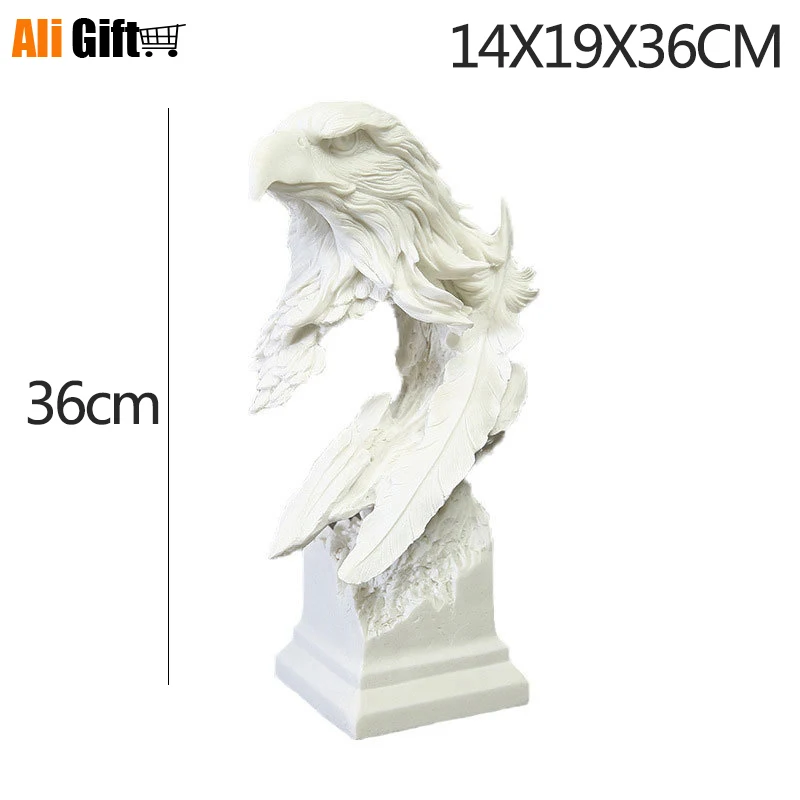 

WHITE SANDSTONE EAGLE SPECIES HEAD STATUES CRAFT HOME HOTEL SCULPTURE DECORATIONS RESIN ANIMAL CRAFT GIFTS