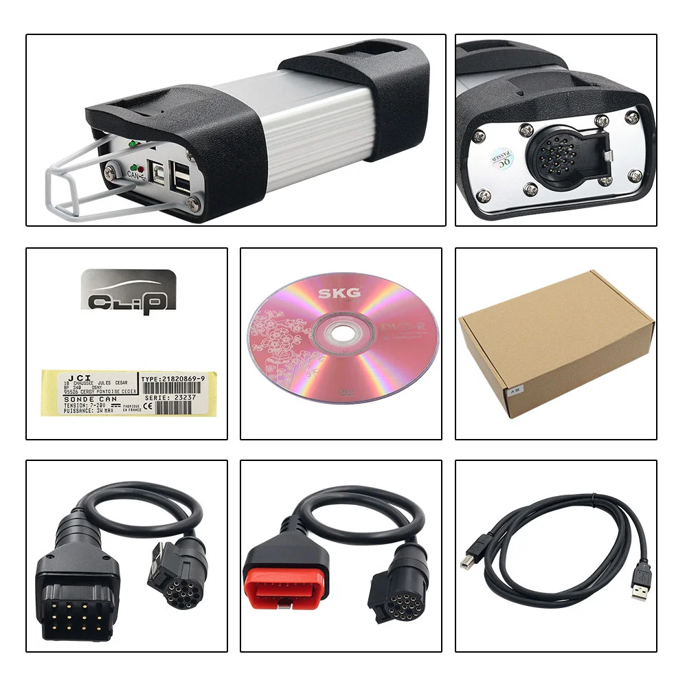 

CYPERSS AN2131QC AN2135SC For Renault CAN Clip V203+Reprog V191+Pin Extractor Diagnostic Interface Gold PCB For Cars 1998-2019