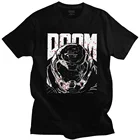 Классическая футболка Doom Eternal Судная убийца, Мужская футболка с короткими рукавами из 100% хлопка, футболка Doom Slayer, футболки с игрой Судного света