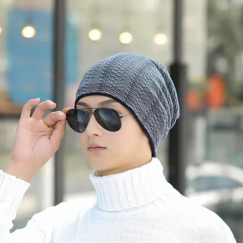 Круглая Мужская и женская модная теплая шерстяная шапка на осень зиму однотонная