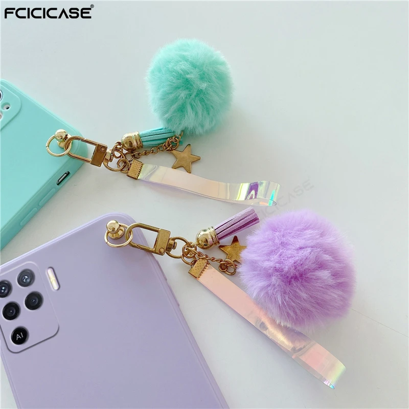 hair ball pendant phone case for oppo reno 5 lite 4z 4f 2z 3 pro 6 5g find x3 accessories back cover free global shipping