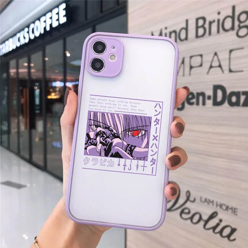 Прозрачный чехол для телефона с японским аниме IPhone 12 11 Pro MAX SE2020 6s7 8 Plus X XS XR